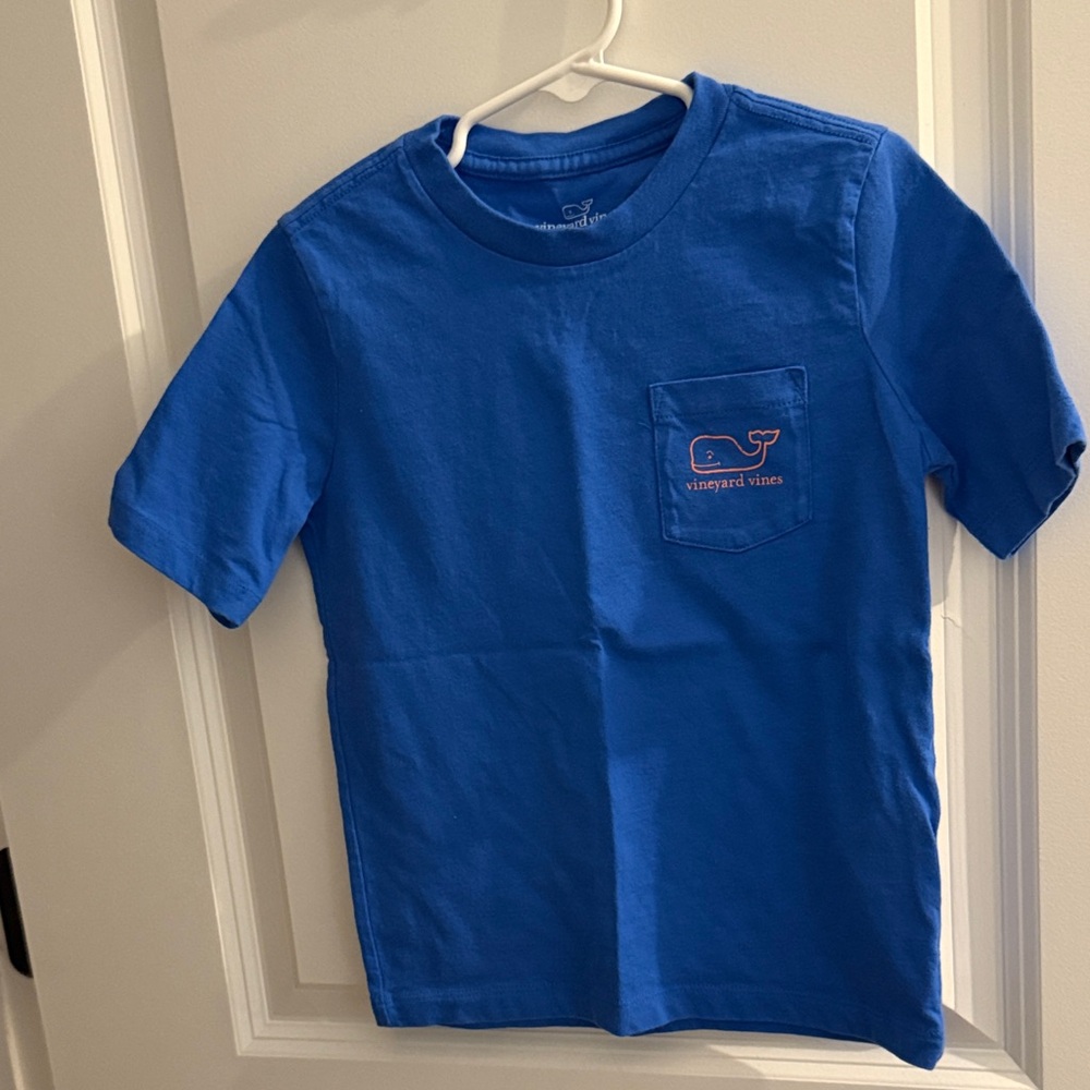 Vineyard Vines Kids Royal Blue Pocket Tee